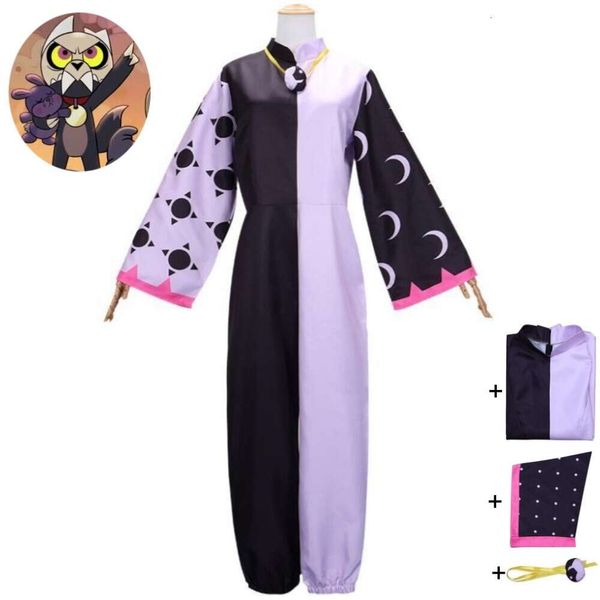 Cosplay Cosplay Anime The Owl House King Kostüm Niedlicher Dämon Teufel Schwarz Weiß Overall Hut Erwachsenes Kind Outfit Owen Uniform Anzug