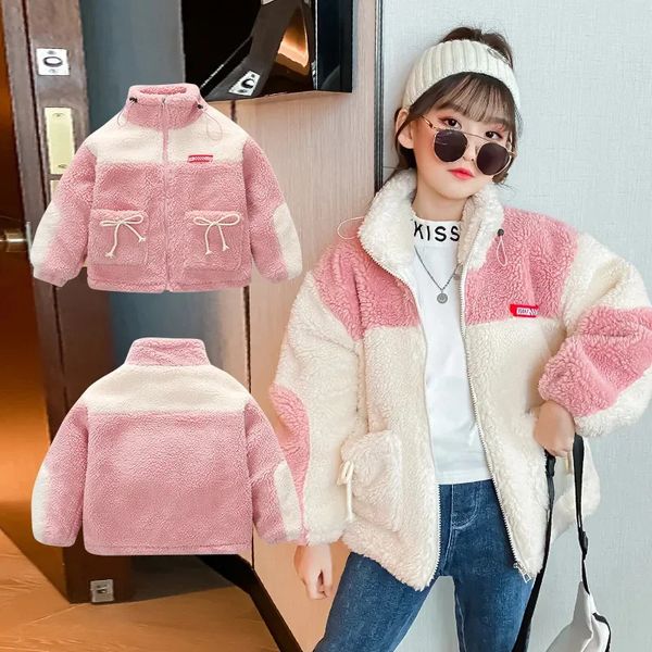 Cappotto per bambini Autunno Inverno Capispalla per ragazze Giacca Abbigliamento Addensato Agnello Fashion Design Panno di lana Caldo Lana per bambini 231013