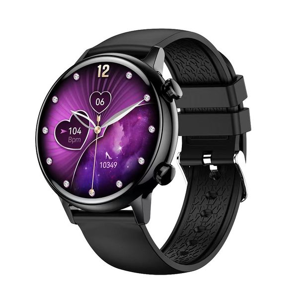 Hk39 relógio inteligente tela amoled mulheres meninas bluetooth chamada nfc freqüência cardíaca pressão arterial oxigênio feminino masculino smartwatch