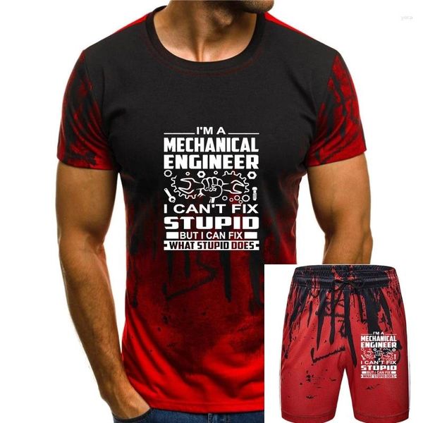 Fatos de treino masculino engenheiro mecânico t camisa presentes engenharia confortável o colar legal 011896