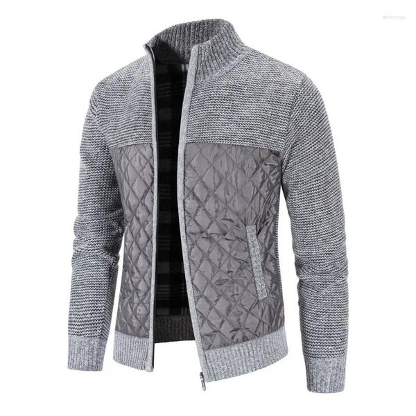 Herrenjacken Schöne Herbst Winterjacke Männer Warme Kaschmir Casual Wolle Reißverschluss Slim Fit Fleece Mantel Kleid Strickwaren Männliche Mäntel