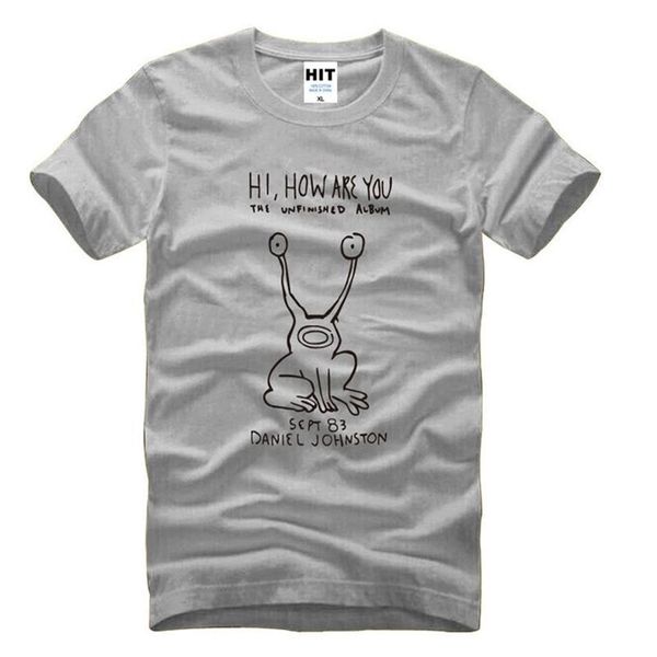 T-shirt da uomo T-shirt Rock Roll Ciao Come stai T-shirt con stampa di lettere in cotone T-shirt con collo a O214P
