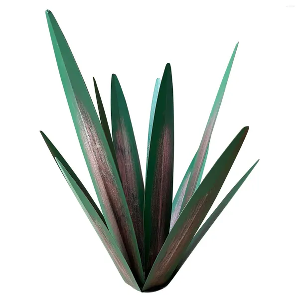 Dekoratif çiçekler metal yapay agave bahçe dekor gerçekçi görünüm sahte tekila agaves bitki açık avlu için