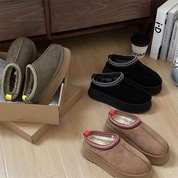 Sapatos de desenhista Tasman Chinelos Homens Austrália Chinelo Tazz Chinelos Designer Slides Mulheres Botas Plataforma Bota Clássica Camurça Slip-On Ultra Mini Tornozelo Botas de Neve