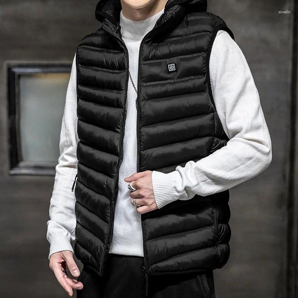 Мужские жилеты WINSTAND, брендовая мужская осенне-зимняя умная хлопковая жилетка с подогревом, уличная гибкая теплая теплая куртка с зарядкой через USB