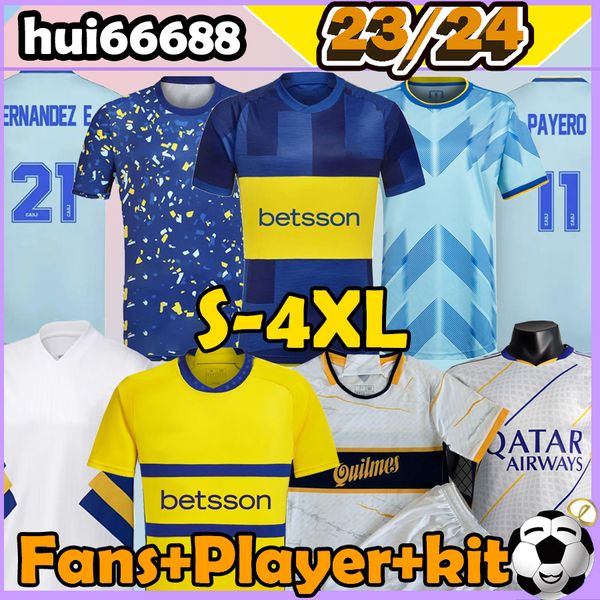 16- 4XL 23/24 BoCaS Juniors camisas de futebol BENEDETTO TEVEZ PAVON ABILA MARADONA MAURO VILLA FERNANDEZ MOLINAS 2023 2024 versão do jogador Homens Kits Camisas de Futebol