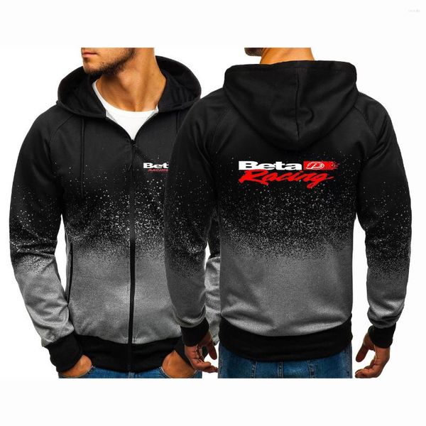 Con cappuccio maschile beta cocing motocross 2023 zip felte comode felpe gradiente color cappotto con cappuccio abbigliamento