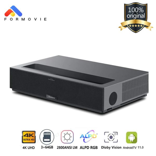 Fengmi Laser TV T1 Projetor Laser Triplo Formovie Theatre 4K UST Projetor Ultra Curto 2800ANSI Home Cinema