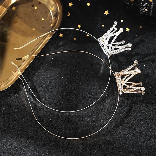 Fermagli per capelli Barrettes Corona Tiara Bambini Principessa Fascia per capelli Strass Piccoli accessori Fascia per capelli per compleanno per bambini3335