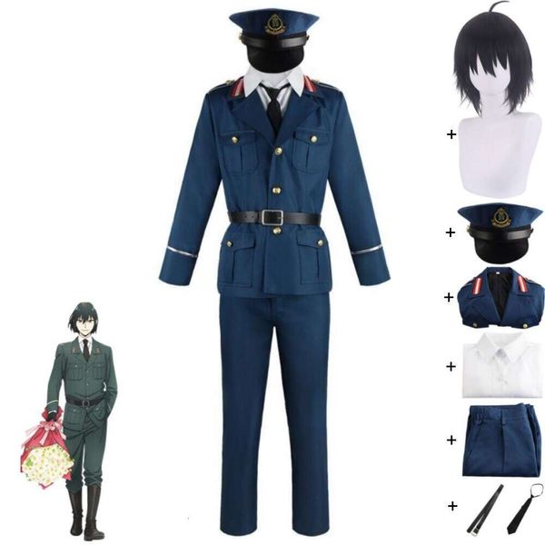Cosplay Anime Spyfamily Yuri Briar Cosplay Kostüm Perücke Hut Sss Blau Militär Polizist Uniform Owen Karneval Party Anzug