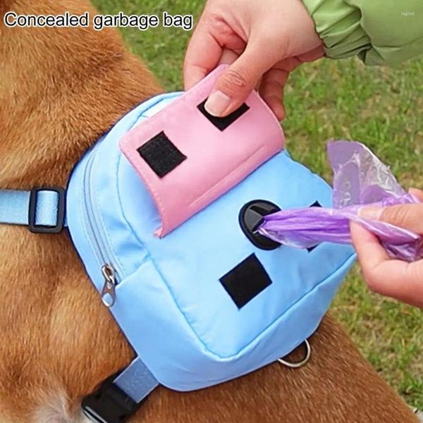 Vestuário para cães Pet Snack Bag resistente ao desgaste Mochila para cães com corda de tração Acessórios para transportadores de animais de estimação