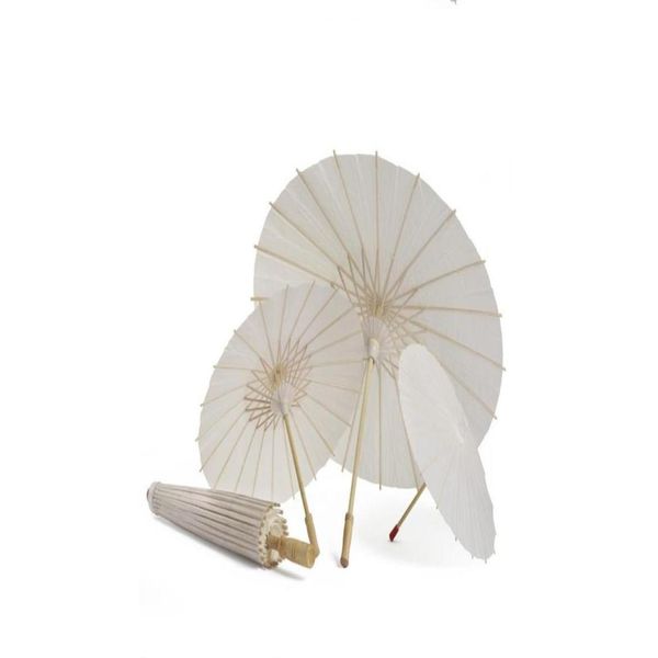 Regenschirme 60pcs Braut Hochzeit Parasole Weiße Papier Schönheitspunkte Chinesische Mini -Handwerks -Regenschirm -Durchmesser 60 cm SN1771707007 DROP DEN DHMKY