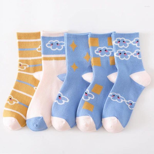 Frauen Socken frauen Kawaii Baumwolle Lustige Japanische Koreanische Mode Wolke Socke Nette Cartoon Frau Kleidung Harajuku Weihnachten Geschenke