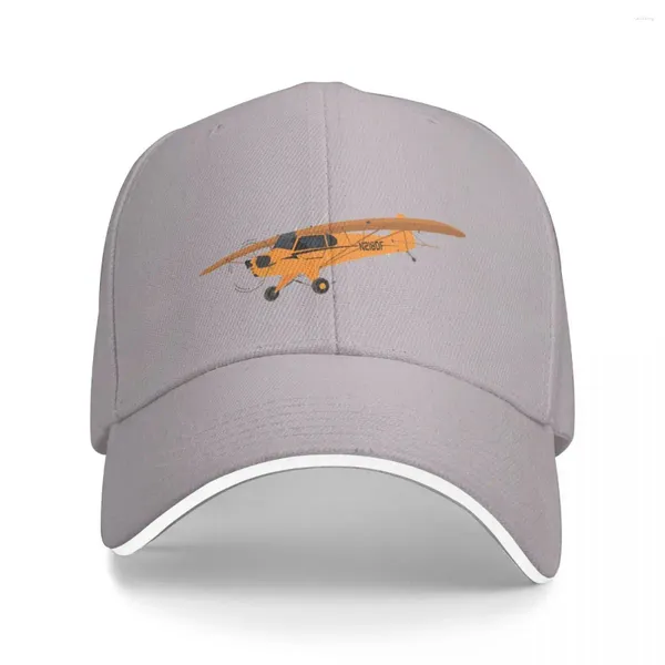 Bonés de bola Piper Cub Avião Ilustração Piloto Design Boné de Beisebol Chapéu Fofo Chapéus de Menina Chapéus Masculinos