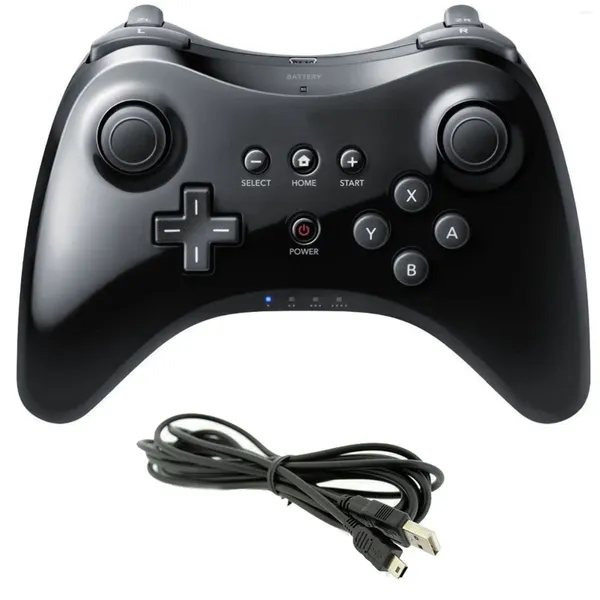 Controladores de jogo Wireless Classic Pro Controller Joystick Gamepad para Wii U com cabo USB