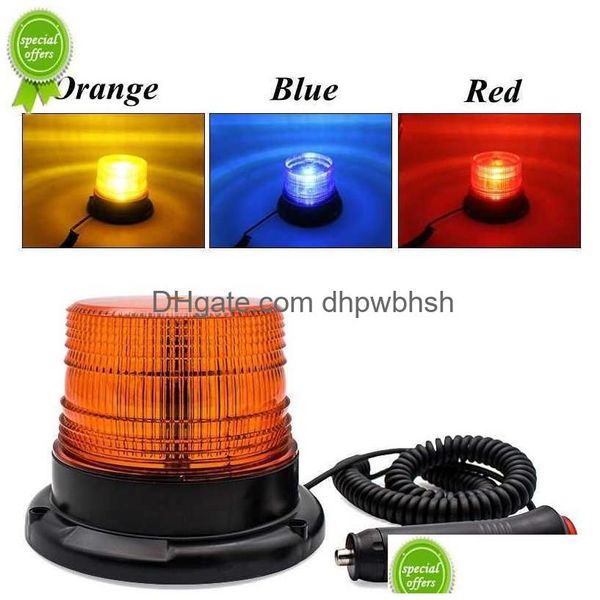 Auto Strobe Licht Notfall Rotierenden Traffice Anzeige Flash Beacon Led Orange Blau Rot Warnung Drop Lieferung