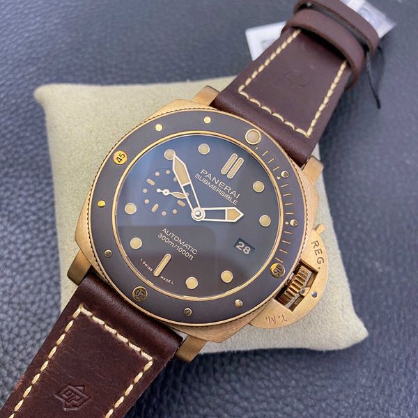 Designer Paneraii Panerai Paneria assiste Strap Watch Luxury Mechanical Watches Meches Factory Sapphire Mirror Swiss Movimento Automático Tamanho de 47 mm Strap