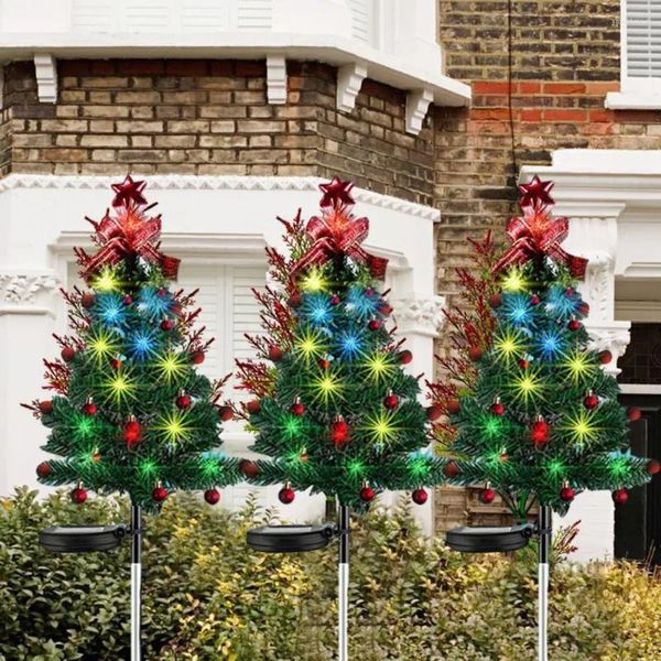 Weihnachtsbeleuchtung im Freien, Baumform, Solarlicht, energiesparend, wasserdicht, für Garten, Terrasse, Landschaft, Lampen für ein Jahr