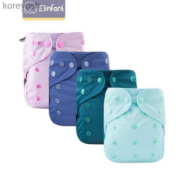 Fraldas de Pano Elinfant 1 Pcs Bebê Capa de Fralda À Prova D 'Água Múltipla Cor Reutilizável Lavável Eco-Amigável Capa Ajustável Fit 3-15kg BabyL231016