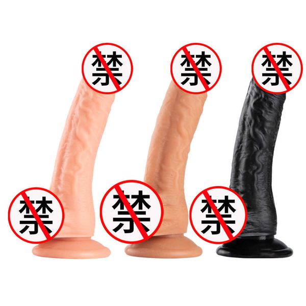 Massageador sexual, produtos para adultos, masturbação feminina em pvc, ventosas de simulação de pênis falso e brinquedos sexuais femininos