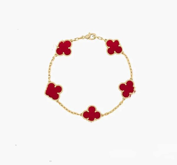 braccialetti braccialetto van clover fascino moda per ragazze donne oro 18 carati argento nero bianco rosso verde gioielli per feste di nozze di marca