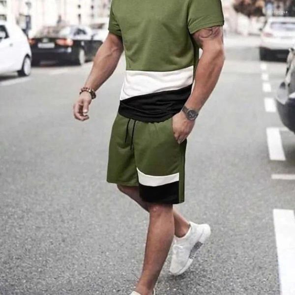 Männer Trainingsanzüge Kleidung 3D Gedruckt T-shirt Set 2023 Sommer Mode Verkauf Rundhals Kurzarm Einfarbig Grafik Designer 2 Pie
