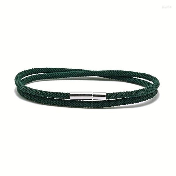 Bracciale da uomo minimalista a catena a maglia colorato Milano corda braslet nero filo rosso braclet yoga meditazione gioielli regalo per il fidanzato312i