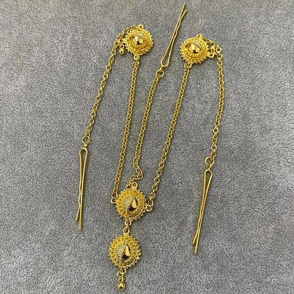 Haarspangen, goldfarben, äthiopische Kopfkette, Habesha-Stück, Schmuck, Eritrea, Hochzeitsgeschenke für Frauen, Brautschmuck