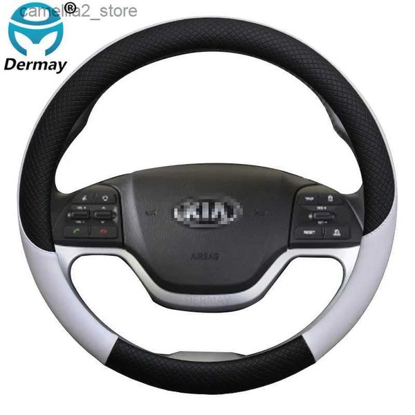 Coprivolante per Kia Picanto Morning Coprivolante per auto in pelle 100% DERMAY Marca Funda Volante Accessori auto di alta qualità Interni Q231016