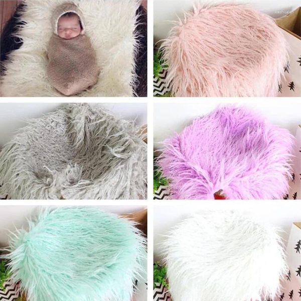 Decken Born Pography Props Soft Baby Fur Faux Background Cute Infant Kids Towel