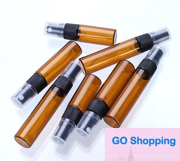 Kozmetik Cilt Bakımı ile Basit Amber Cam Sprey Şişe Eliquid Sprey Doldurulabilir Şişe için Atomizer 3ml 5ml 10ml Mini Seyahat Boyutu Konteyner