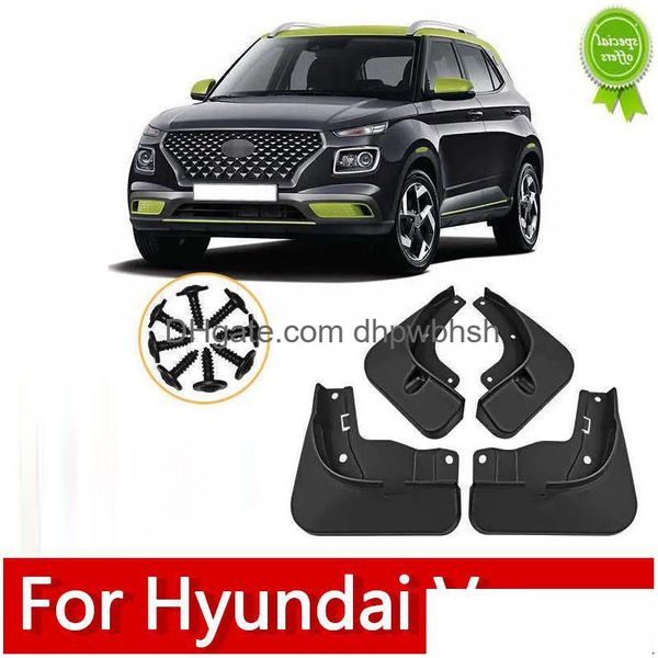 Para hyundai local 2021 2022 dianteiro traseiro fender mud flaps respingo guarda para-lamas estilo acessórios entrega direta