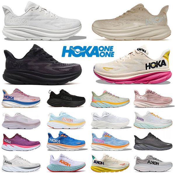 Hoka Clifton 9 High Top Sneakers Hokas Sapatos Mulheres Mens Peach Chicote Cloud Shifting Areia Preto Branco Hoka Bondi 8 Running Shoe Homens Tamanho Grande Designer Sapatilhas Treinadores