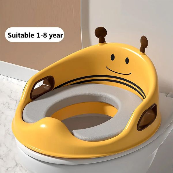 Coprisedili Cartoon vasino per bambini Ragazzi Ragazze Sedile WC per neonati con maniglia per cuscino e schienale Trainer per WC 231016