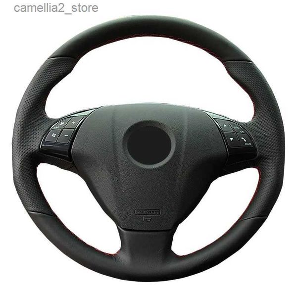 Capas de volante Capas de volante de carro para Fiat Bravo Doblo Opel Combo Grande Punto Linea Qubo para Vauxhall Envoltório de direção Couro de microfibra Q231016