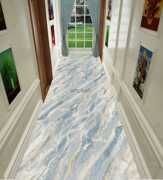 Tapetes nórdico longo corredor corredor corredor decoração tapete lavável entrada porta tapete hotel decoração de casa luxo passagem tapete yq231016