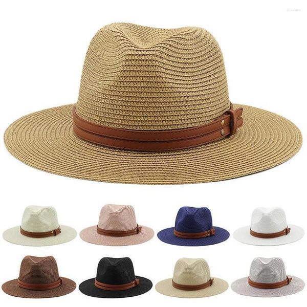 Geniş Kötü Şapkalar Erkek ve Kadınlar Bob Ricard Kova Güneş Şapkası Şeridi Saman Panama Açık Mekan Piknik Güneşlik Havzası Kaptan Toptan