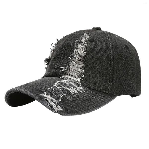 Ball Caps Wash Baseball Cap In Waschmaschine Männer Damen Hut Mode Zerrissene Denim Schnalle Outdoor Schöne Geist Designs