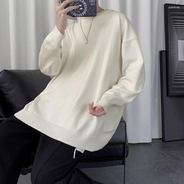 Herrenpullover Rundhalspullover Männer Warme Mode Lässig Gestrickter Pullover Koreanische Lose Langärmelige Herrenpullover Kleidung Plus Größe 5XL