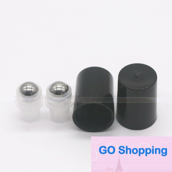 Mode 100x Stahlroller und Deckel für 18 mm 410 Halsgröße Doterra Young Living Flaschen Glasroller Aromatherapie Parfümroller
