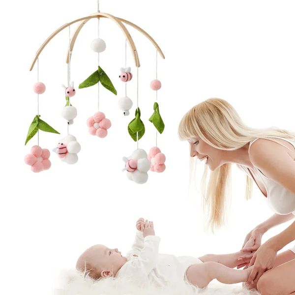 Mobiles# Bebek Cribs çıngırak oyuncak 0-12 ay ahşap bebek mobil doğumlu müzik kutusu yatak zili asılı oyuncaklar braket bebek beşik oyuncak hediye 231016