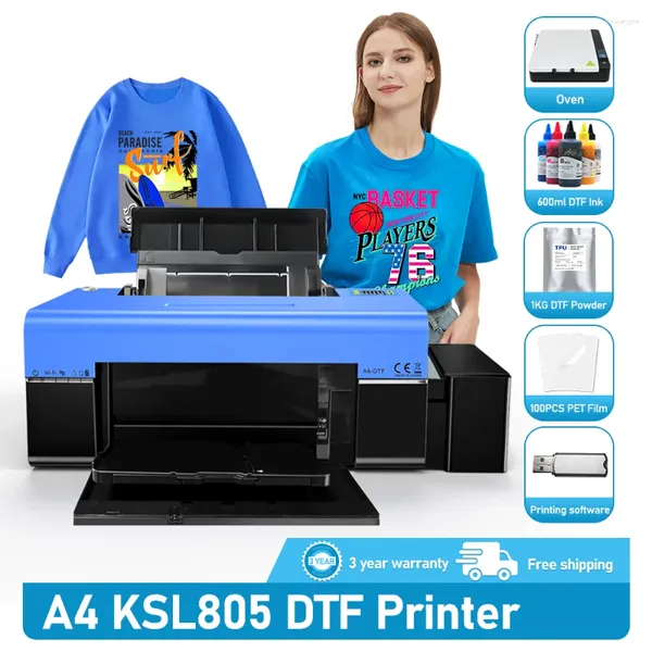 Impresora Direct Transfer to Film Bundle mit weißem Tintenzyklus für A4-T-Shirt-Drucker für Kleidungsstoffe