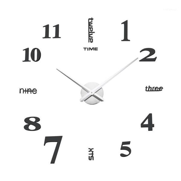 Relógios de parede Relógios de parede Acrílico DIY Relógio Europeu Adesivos Decorativos Sala de estar Inovador para Home Decor1 Home Garden Home Decor C DHS91