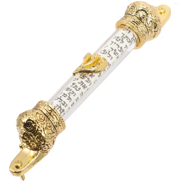 Tenda Bibbia Corona Scroll Home Metallo Mezuzah Porta Decorazioni per la casa Regali ebrei Donne Trim laterale