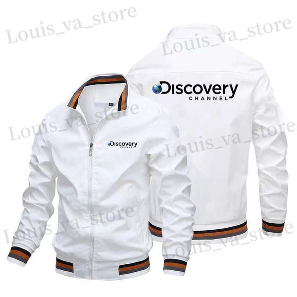 Jaquetas masculinas 2023 Nova Primavera Discovery Channel Imprimir Casacos Mens Streetwear Moda Homens Carga Jaqueta Pesquisa Expedição Scholar Windbreaker T231016