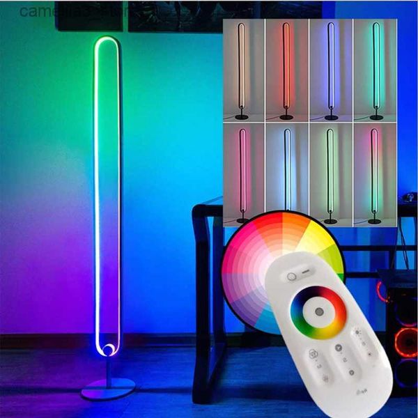 Stehlampen Home Dekorationen Nachtlicht RGB Stehlampen für Wohnzimmer Schlafzimmer Boden Moderne Tischlampe Smart APP Lampe Fernbedienung Q231016