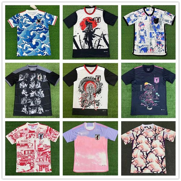 23 24 Japonya Milli Takım Erkek Kısa Kol Osako Yoshida Nagatomo Shibasaki Haraguchi Minamino Kubo Ev Özel Edition Celebrity Edition Futbol Jersey Kit Erkekler