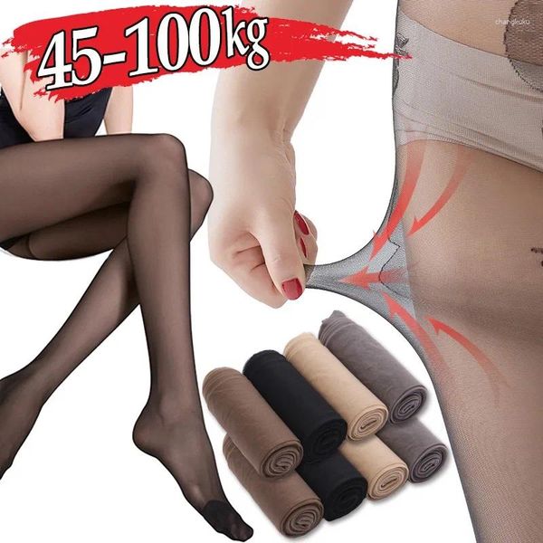 Kadınlar Seksi Seksi Şeffaf Giyim Dayanıklı Lady Pantyhose Plus Boyutu Ultra İnatçı Naylon Stocking Taytlar Yüksek Belli Elastik İnce Pantolon