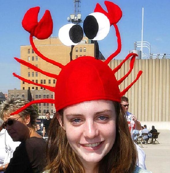 Cappello da granchio rosso Bambini Cappello da aragosta per adulti Puntelli da festival Festa aziendale Divertente copricapo Cappello di Natale Y342003752