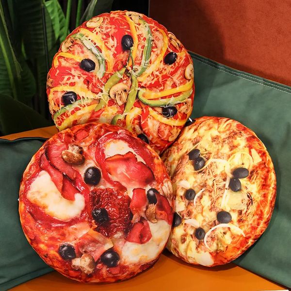 Bambole di peluche 40/60 cm Pizza Pancake Cuscini Cibo Giocattoli Simulato Snack Decorazione Schienale Cuscino imbottito Regalo creativo per bambini 231016